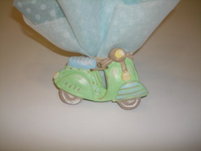 Hand Painted Ceramic Scooter