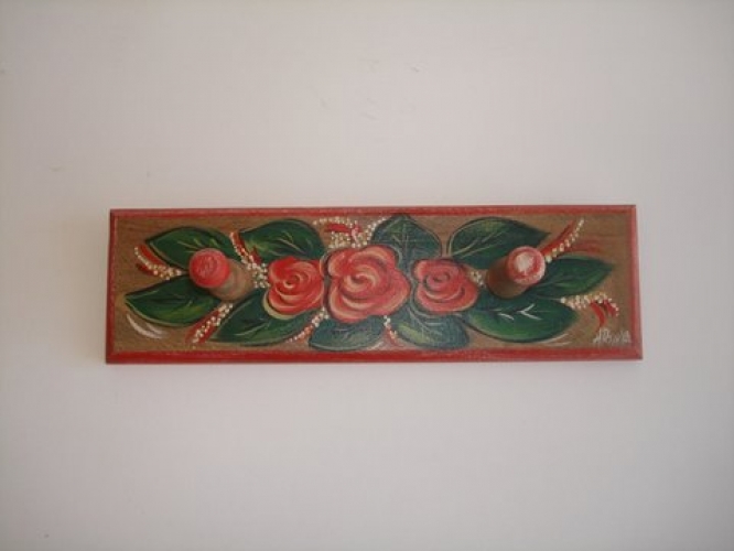 Hand-painted Wooden Hanger.