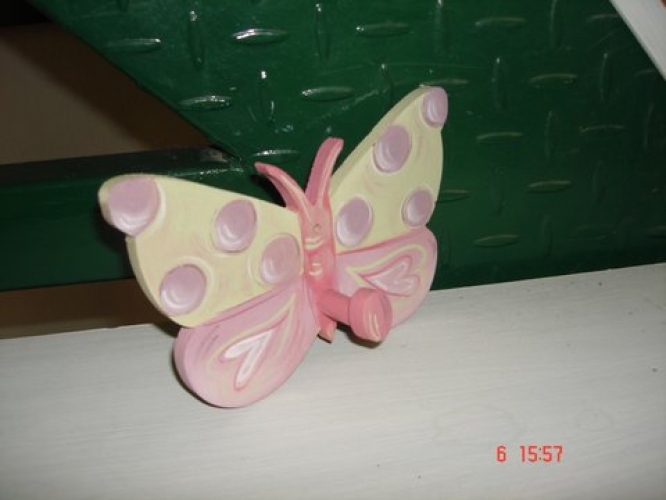 Hand-painted wooden hanger “butterfly”.