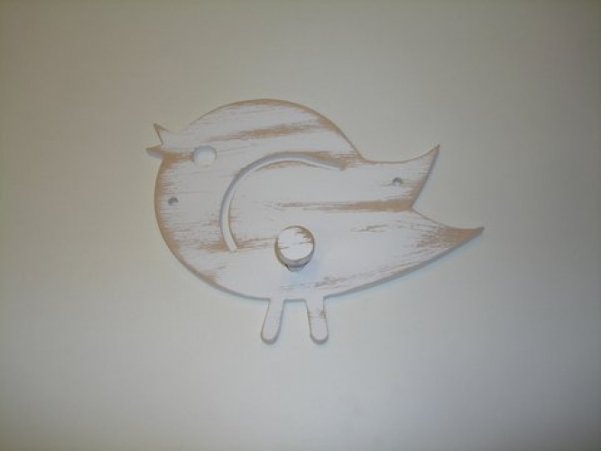 Χειροποίητη ξύλινη κρεμάστρα “πουλί”