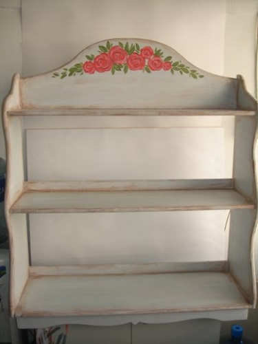 Hand Painted Wooden Vitrina