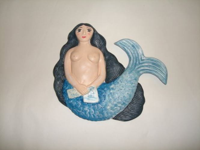 Χειροποίητη κεραμική φιγούρα «Γοργόνα».