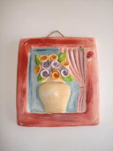 Χειροποίητος Κεραμικός Ανάγλυφος Πίνακας.