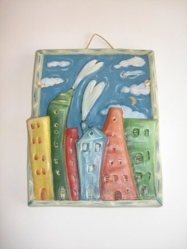 Χειροποίητος Κεραμικός Ανάγλυφος Πίνακας.