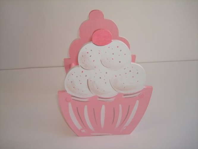 Hand Painted Wooden Flower Case.