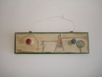 Hand-painted Wooden Hanger.