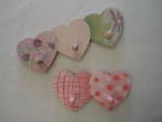 Hand-painted wooden hanger “3 hearts”.