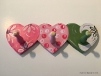 Hand-painted wooden hanger “3 hearts”.
