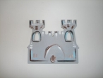 Hand-painted wooden hanger “castle”.