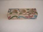 Hand - Painted Wooden Candlestick.
