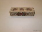 Hand - Painted Wooden Candlestick.