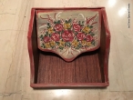 Hand-painted Wooden Napkin Case.